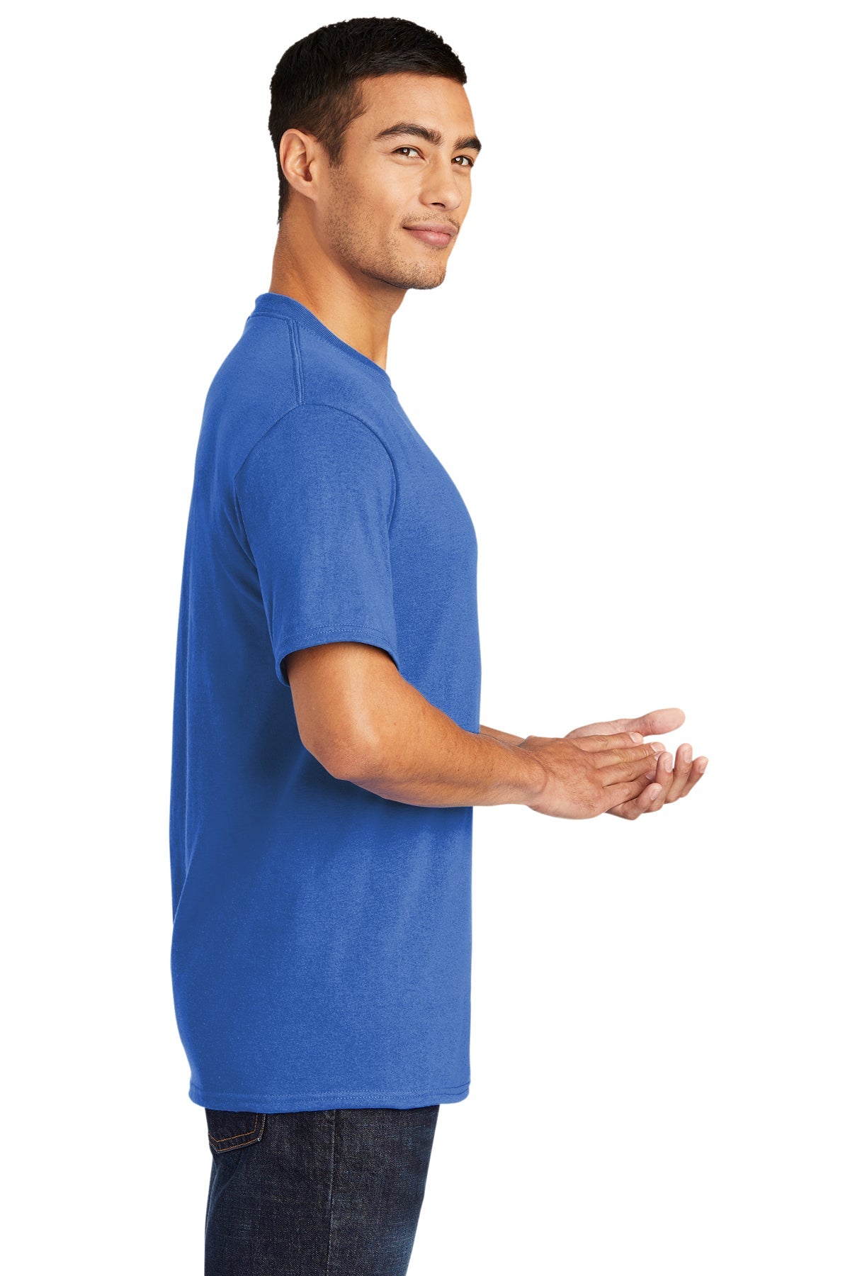Port & Company Tall Core Blend Customized Tee's, Royal