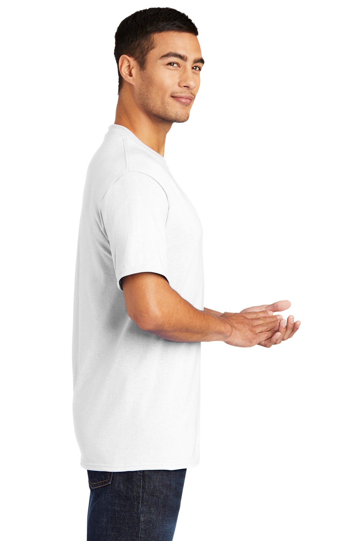 Port & Company Tall Core Blend Customized Tee's, White