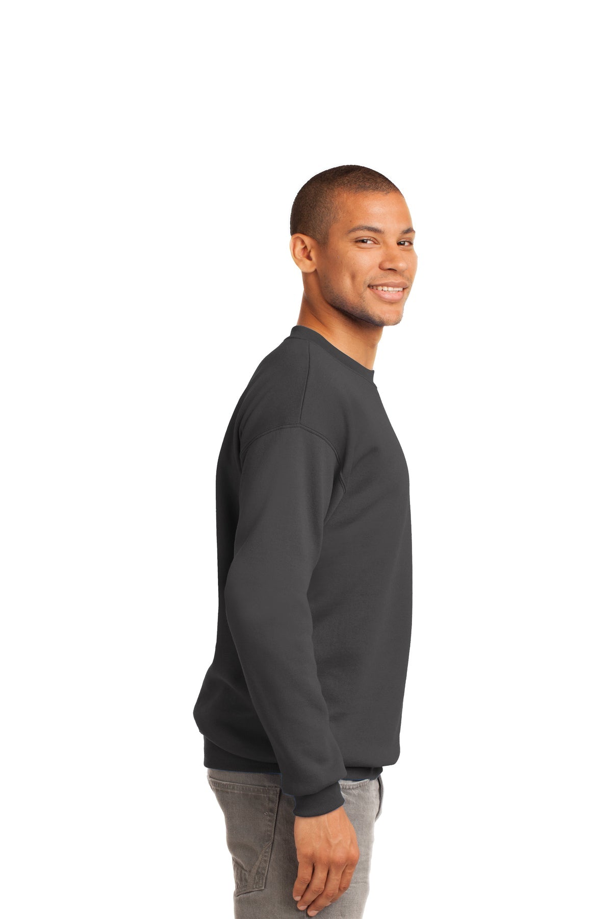 port & company_pc90t _charcoal_company_logo_sweatshirts