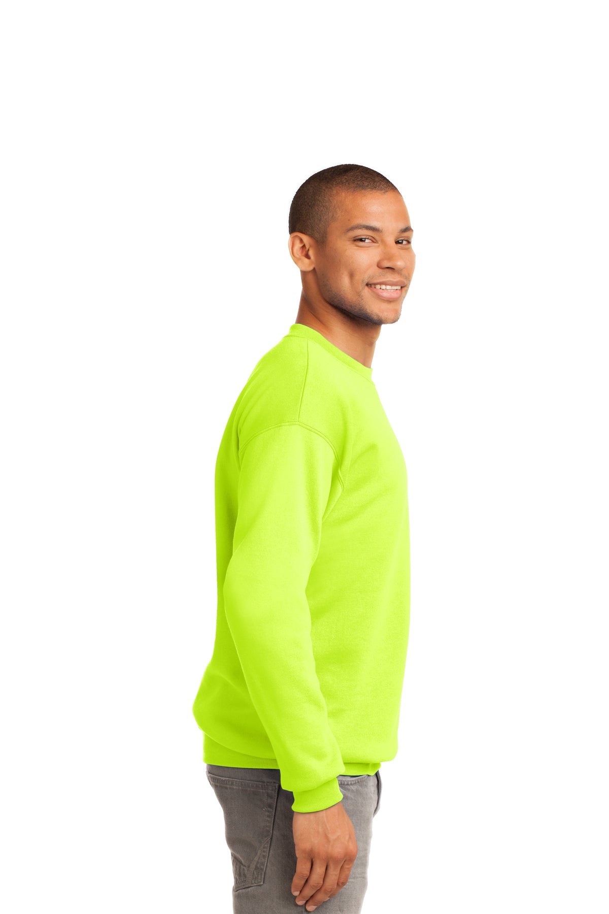port & company_pc90t _safety green_company_logo_sweatshirts