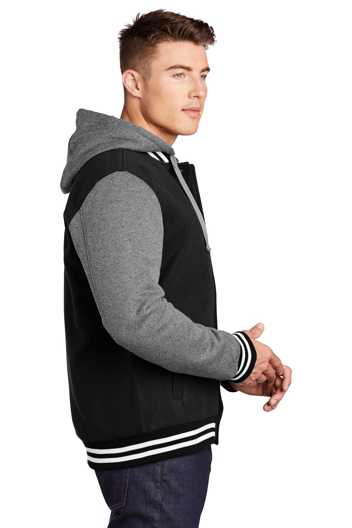 sport-tek_jst82 _black/ vintage heather_company_logo_jackets