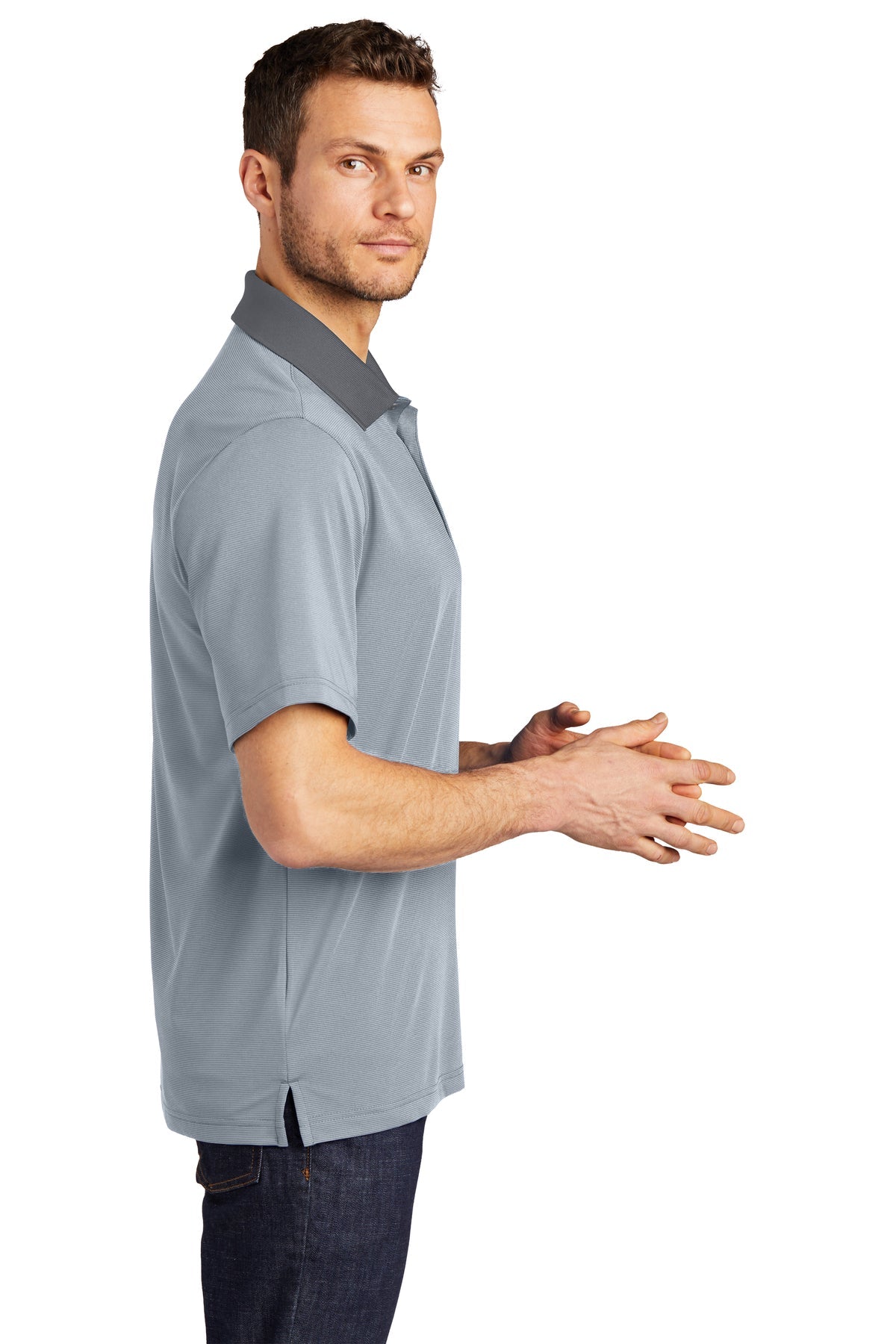 port authority_k558 _white/ shadow grey_company_logo_polos
