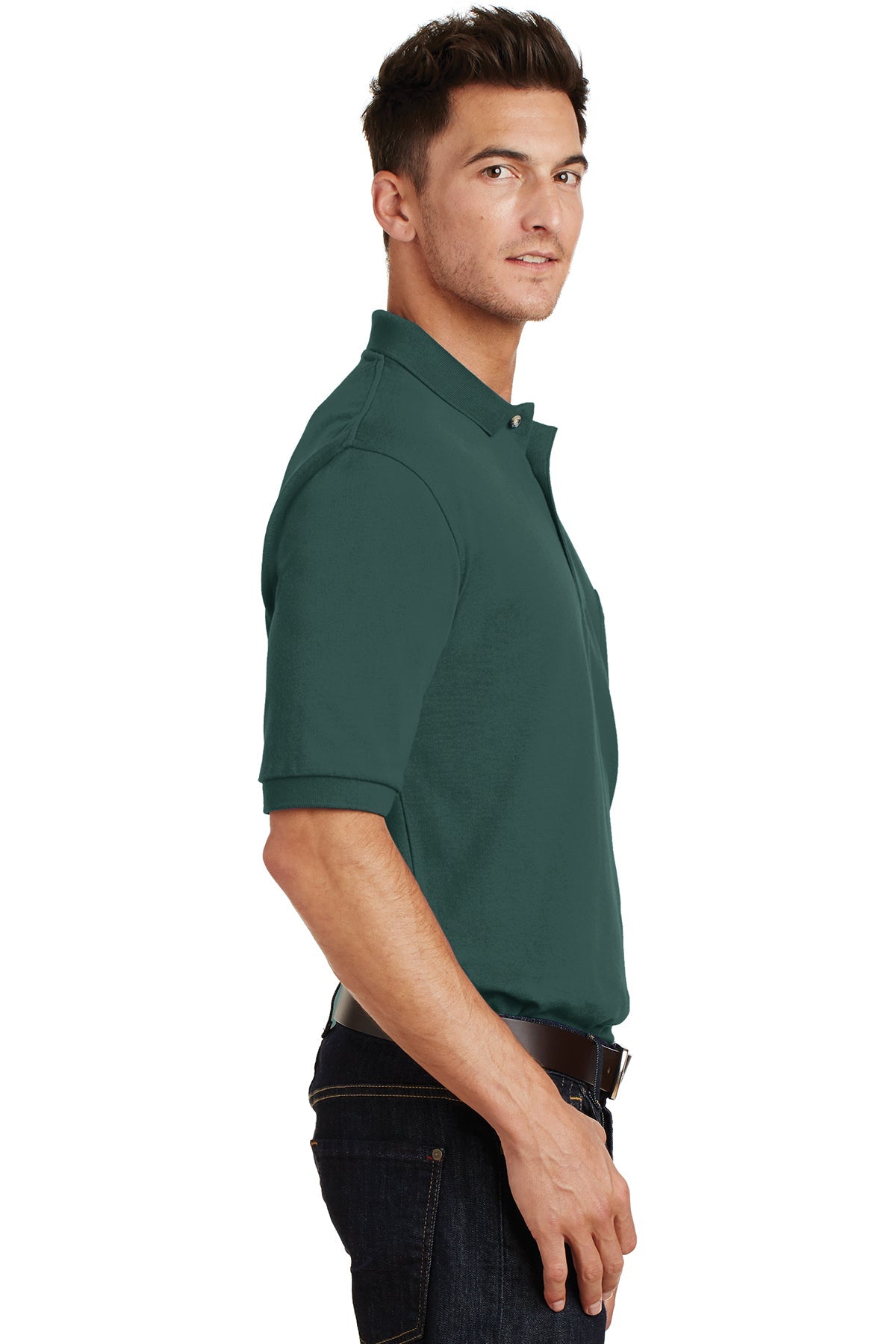 port authority_k420p _dark green_company_logo_polos