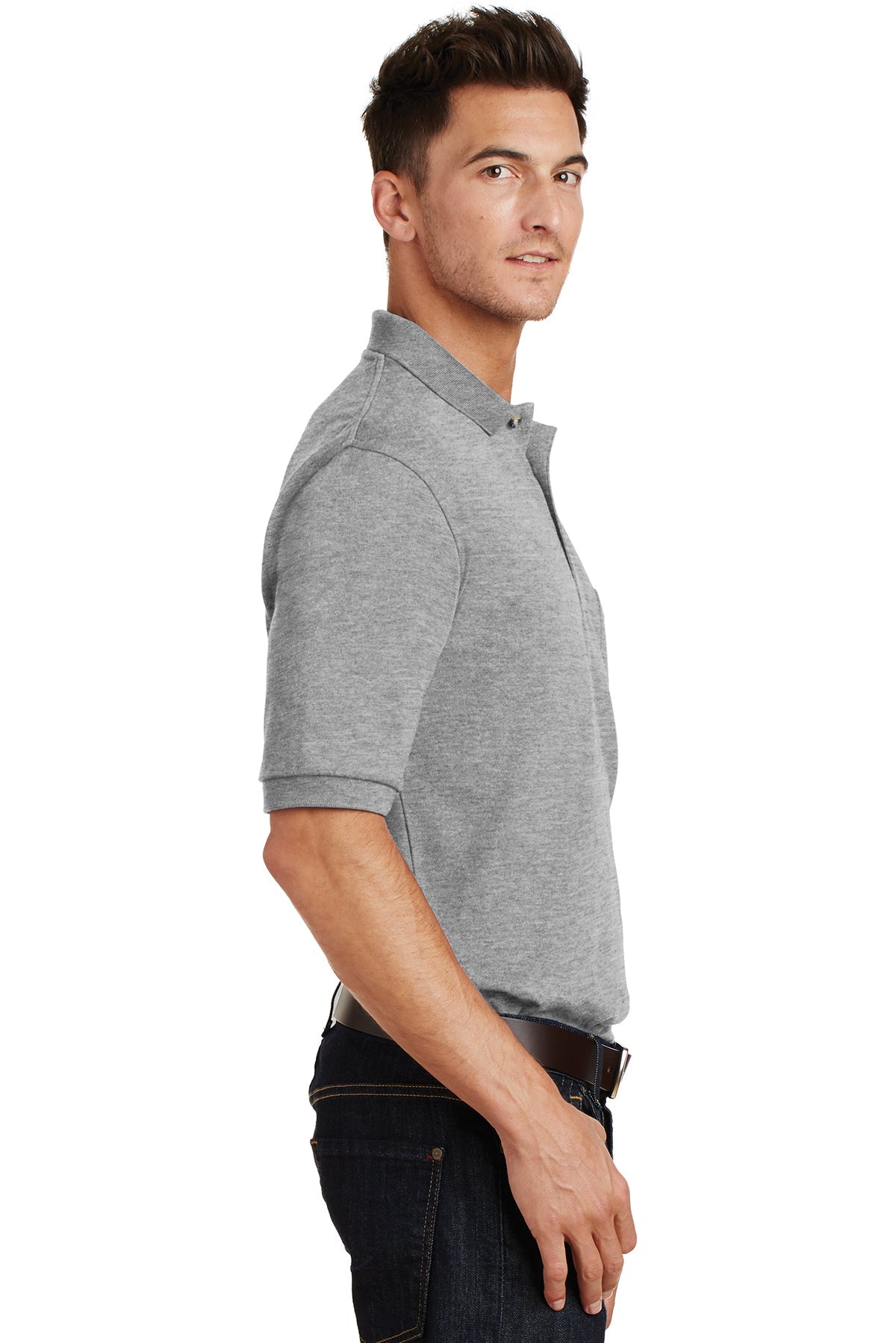 port authority_k420p _oxford_company_logo_polos