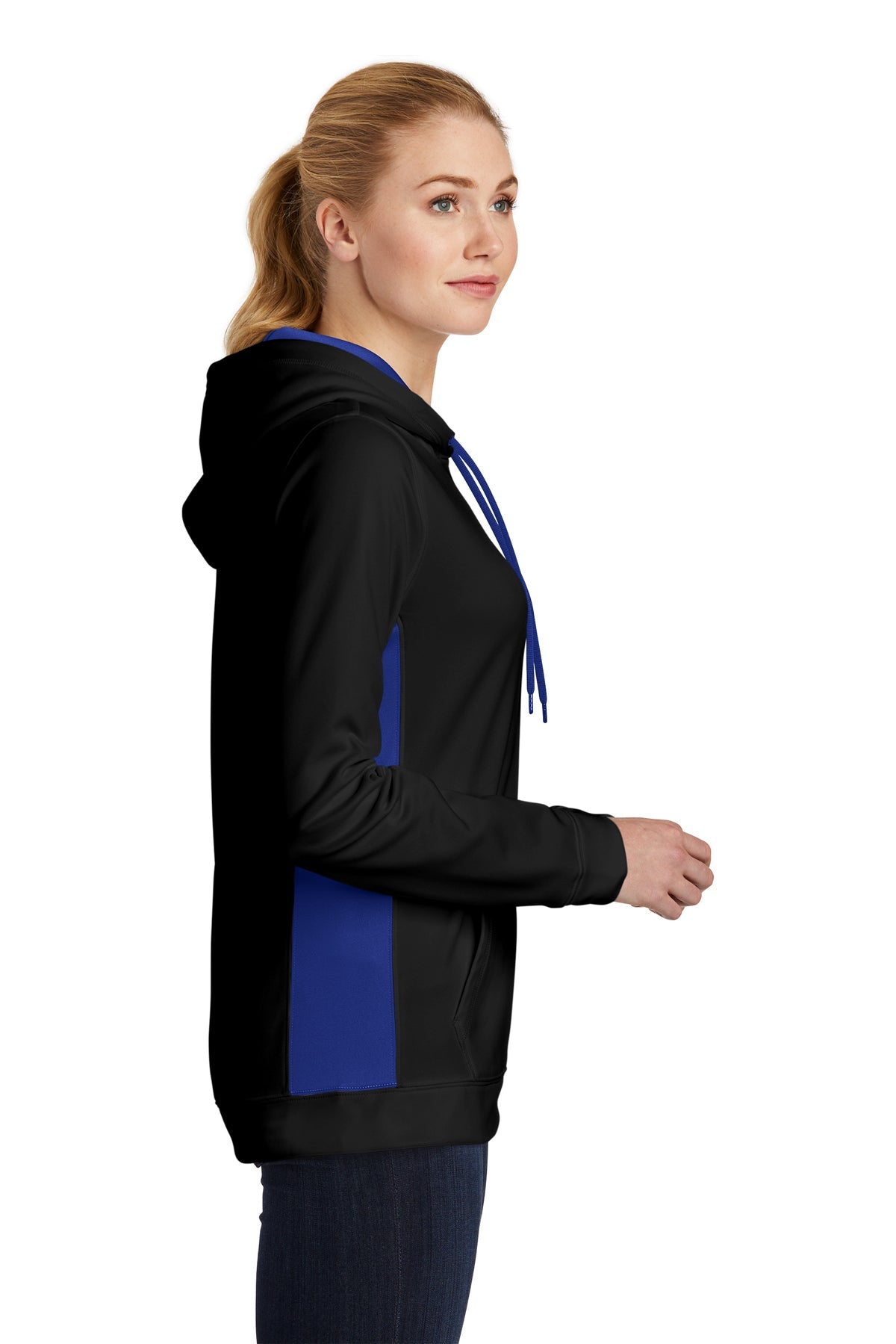 sport-tek_lst235 _black/ true royal_company_logo_sweatshirts