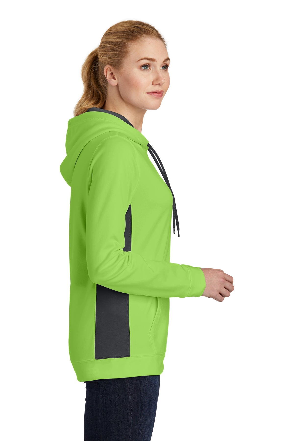 sport-tek_lst235 _lime shock/ dark smoke grey_company_logo_sweatshirts