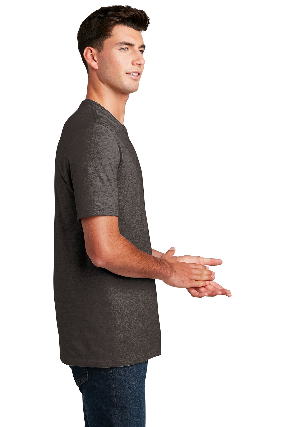 District Made Mens Perfect Blend Tee's, Heathered Brown