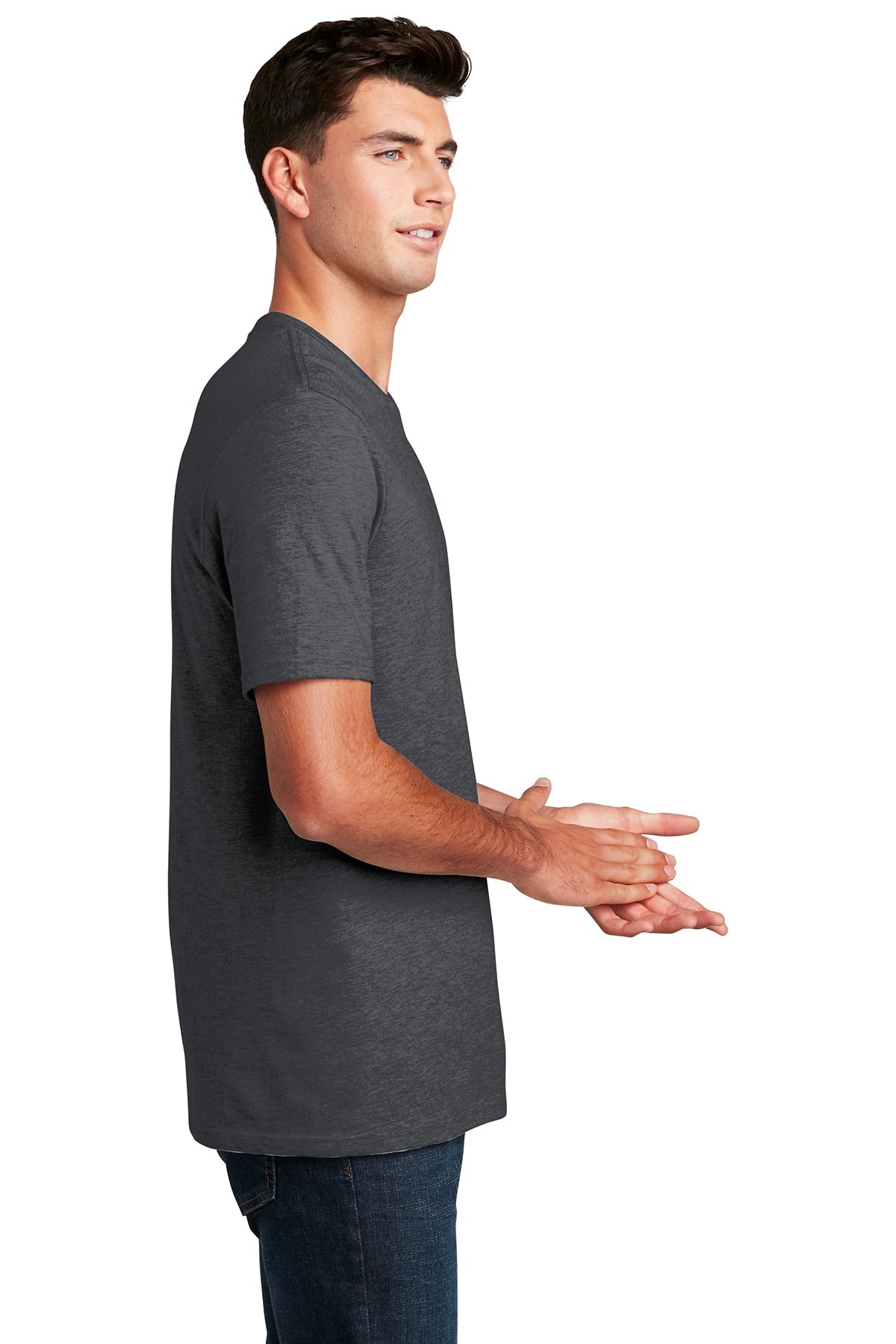 District Made Mens Perfect Blend Tee's, Heathered Charcoal