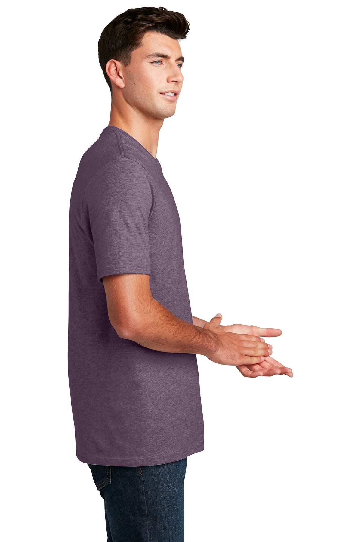 District Made Mens Perfect Blend Tee's, Heathered Eggplant