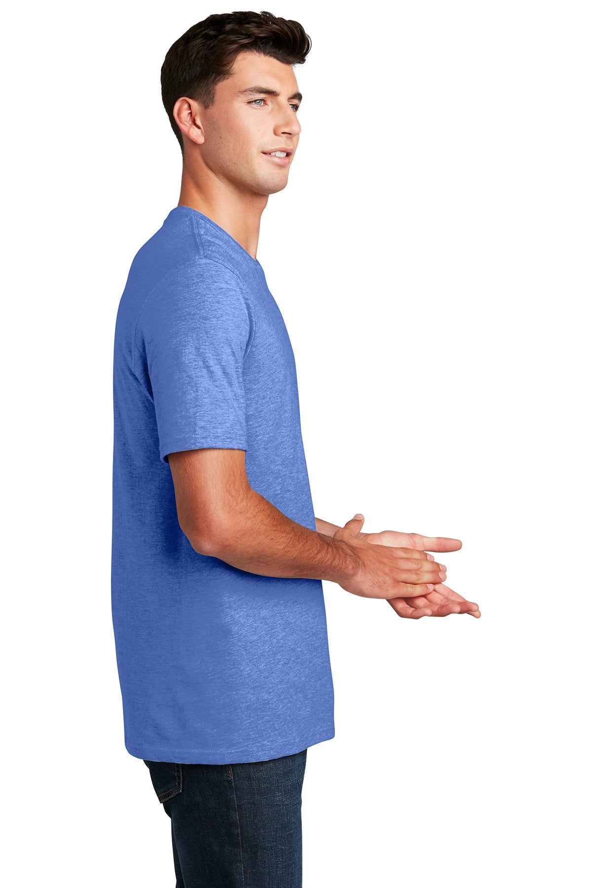 District Made Mens Perfect Blend Tee's, Heathered Royal