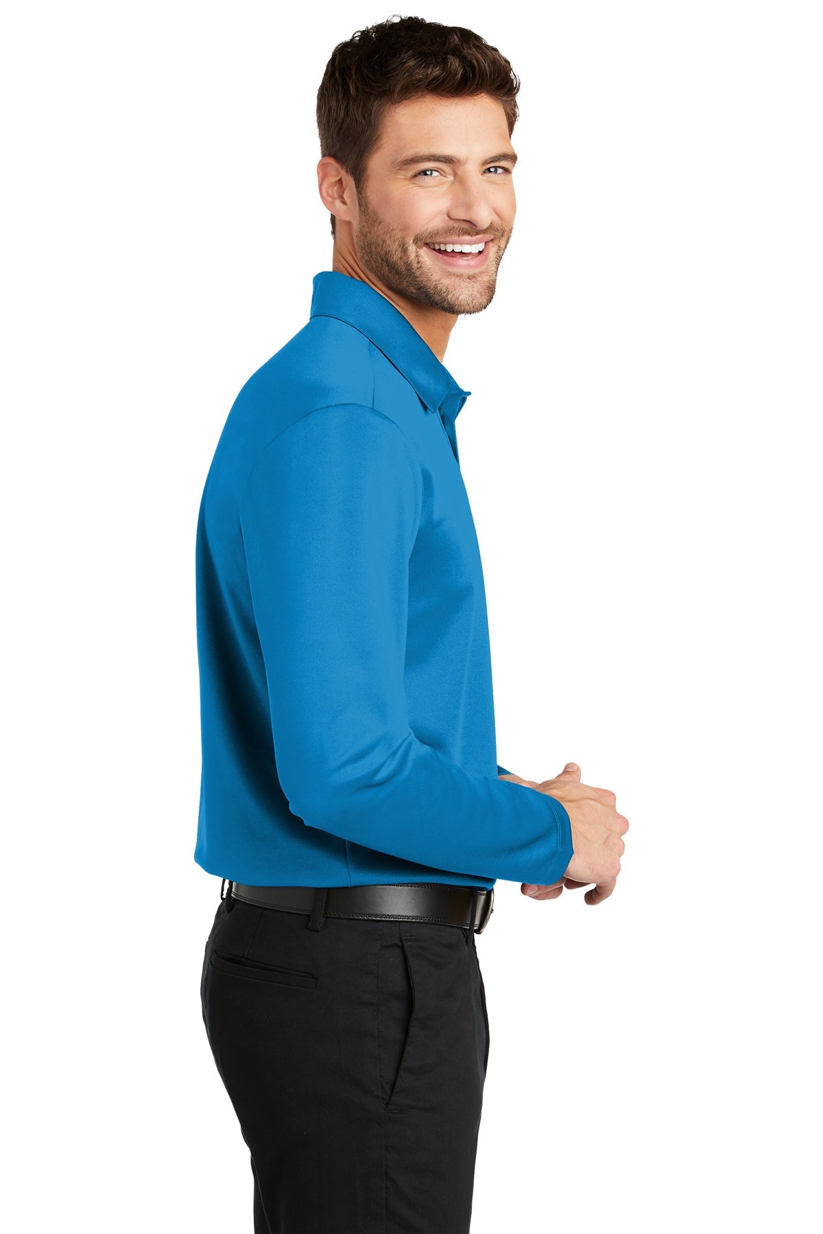port authority_k540ls _brilliant blue_company_logo_polos
