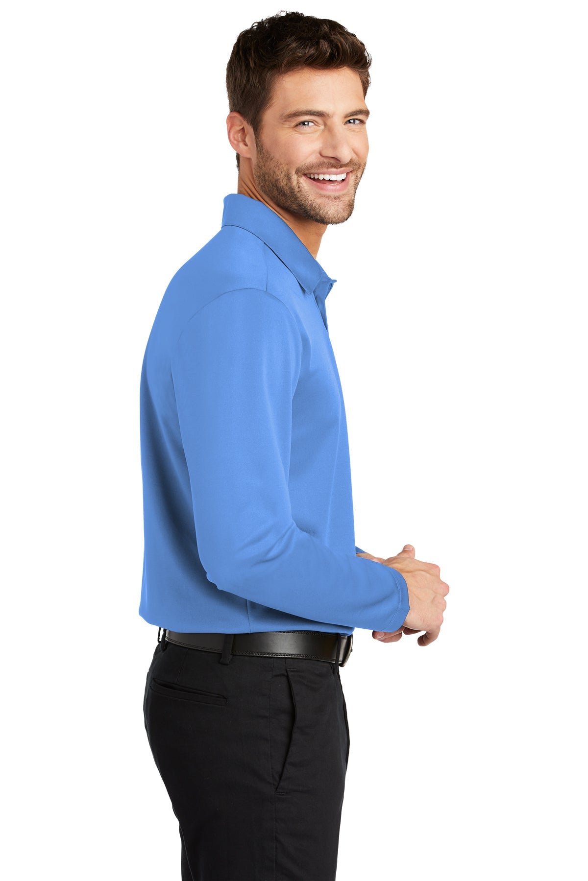 port authority_k540ls _carolina blue_company_logo_polos