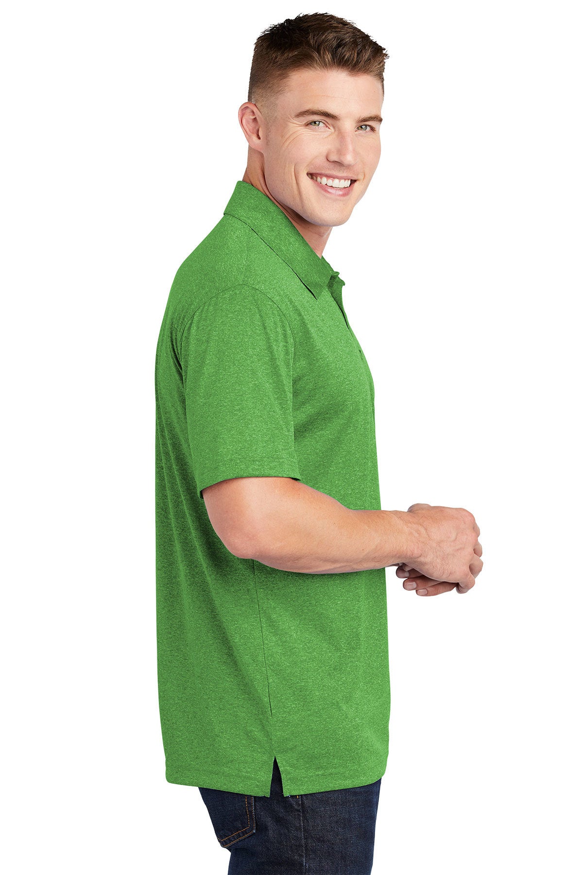 sport-tek_st660 _turf green heather_company_logo_polos