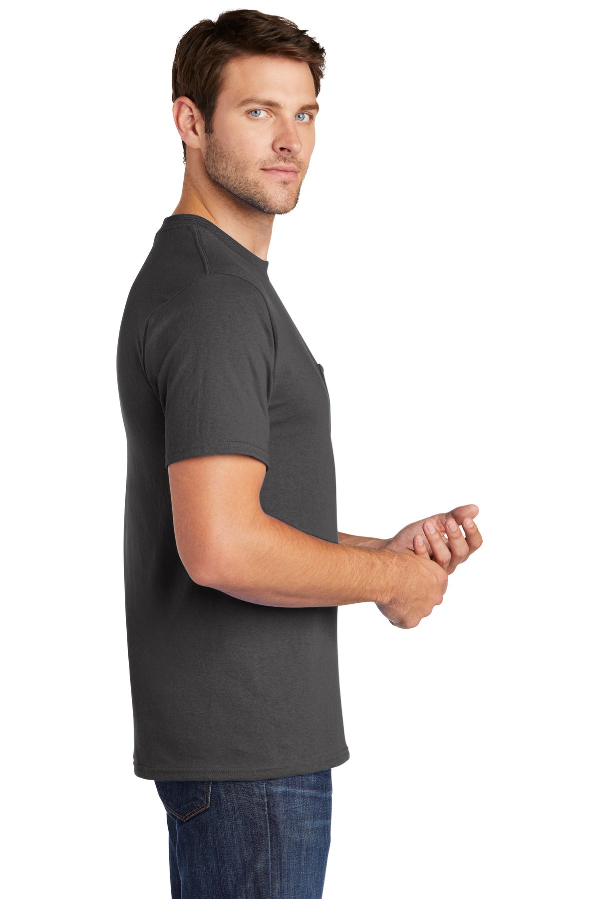 Port & Company Core Cotton Pocket Tee