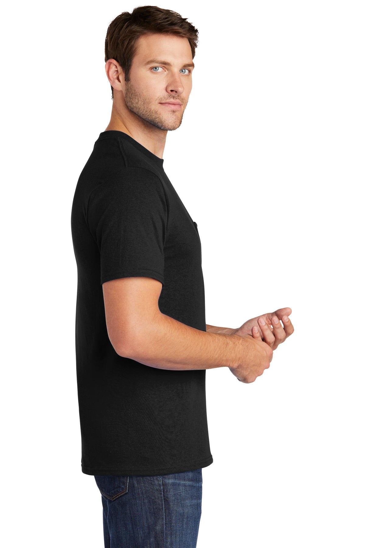 Port & Company Core Cotton Pocket Tee