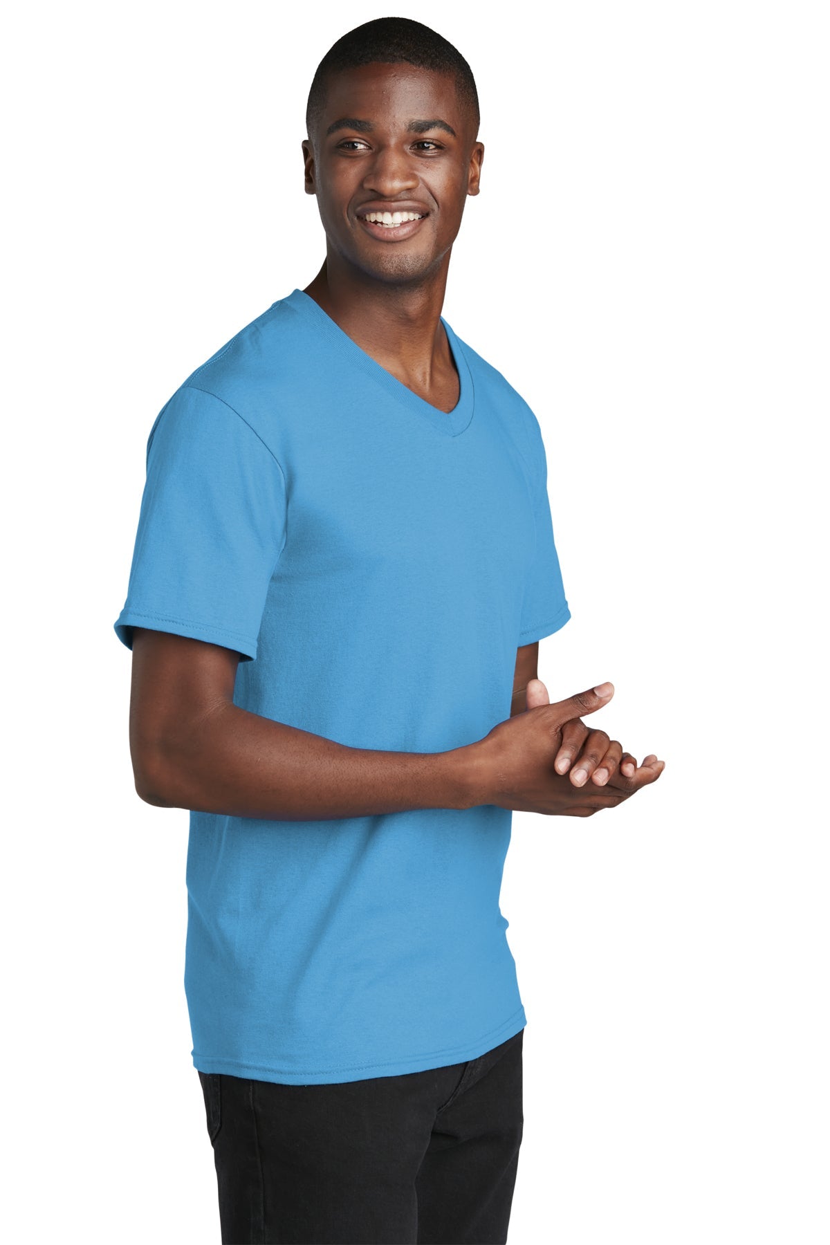 Port & Company Core Cotton V-Neck Tee