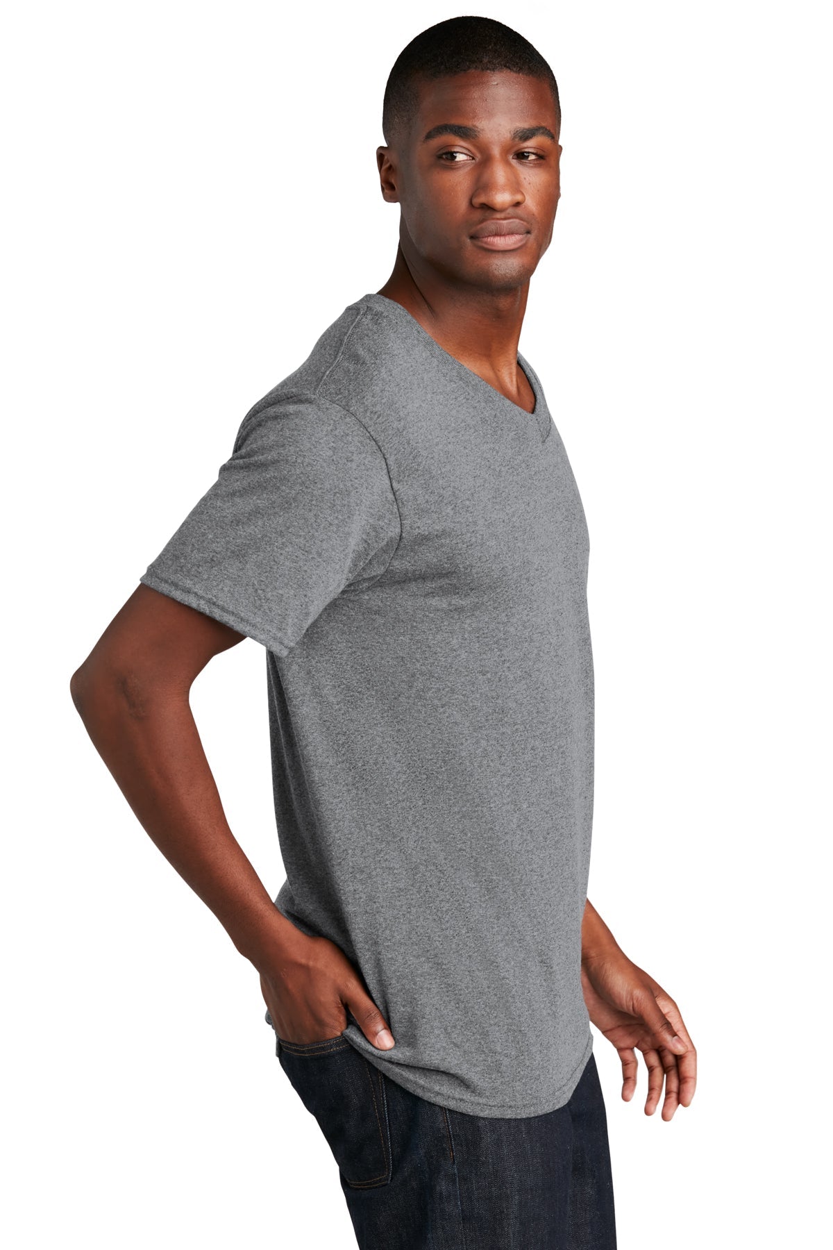 Port & Company Core Cotton V-Neck Tee