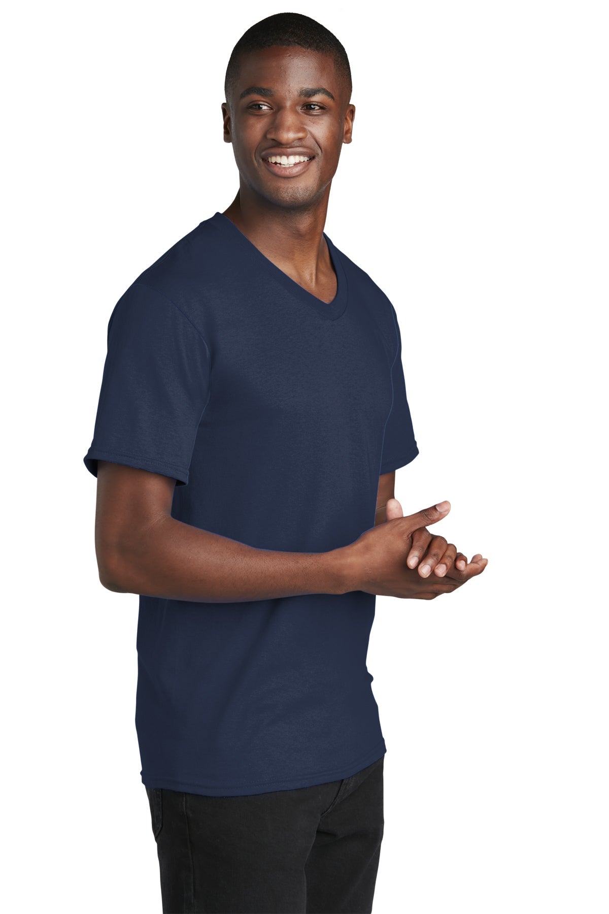 Port & Company Core Cotton V-Neck Tee