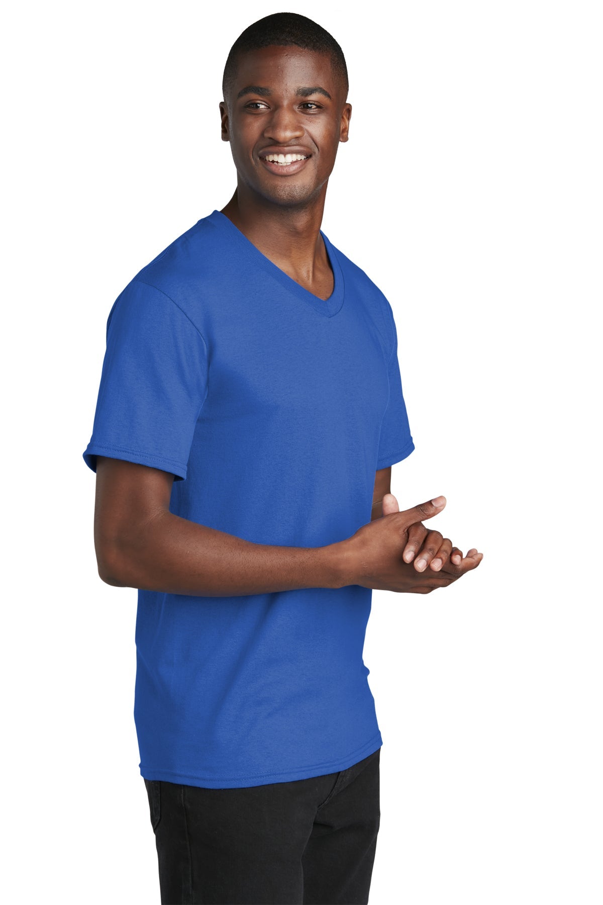 Port & Company Core Cotton V-Neck Tee