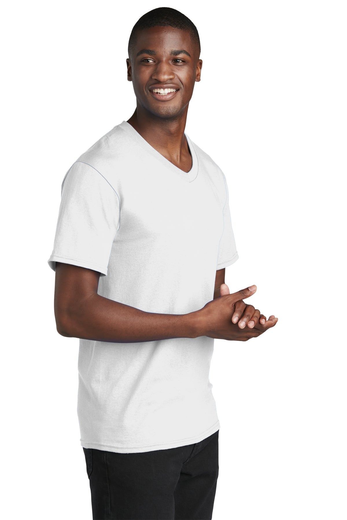 Port & Company Core Cotton V-Neck Tee
