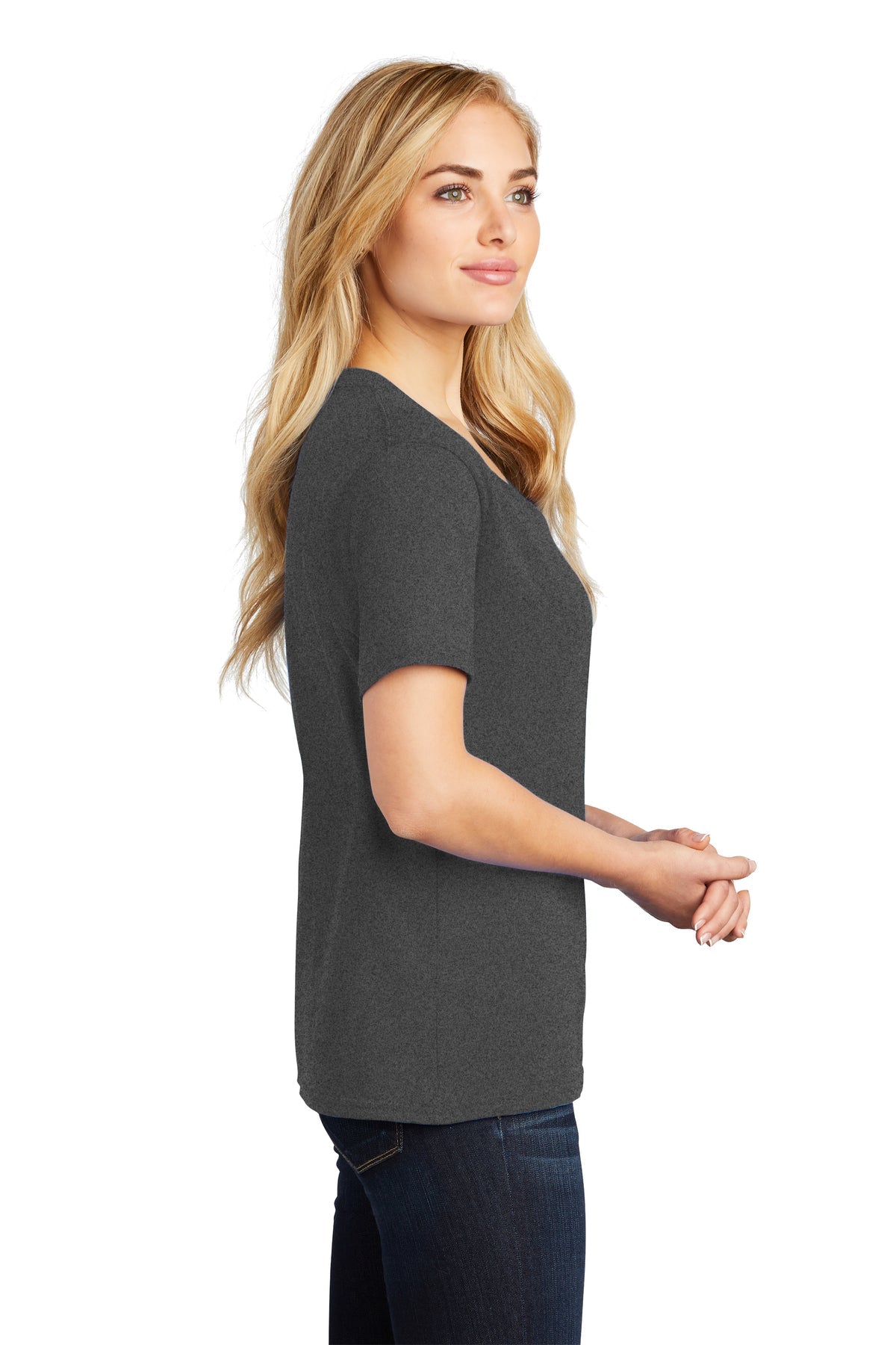 Port & Company Ladies Core Cotton V-Neck Tee