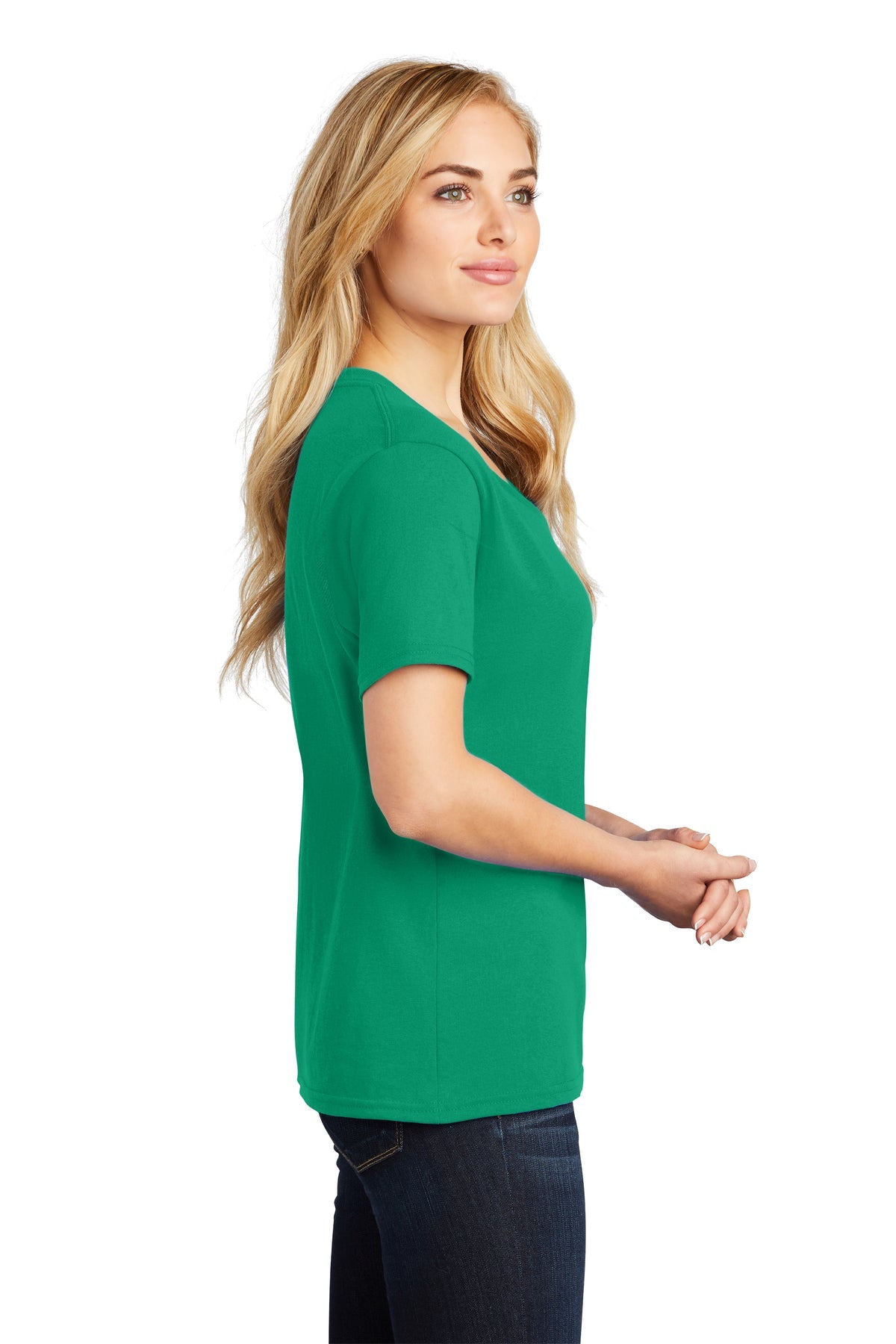 Port & Company Ladies Core Cotton V-Neck Tee