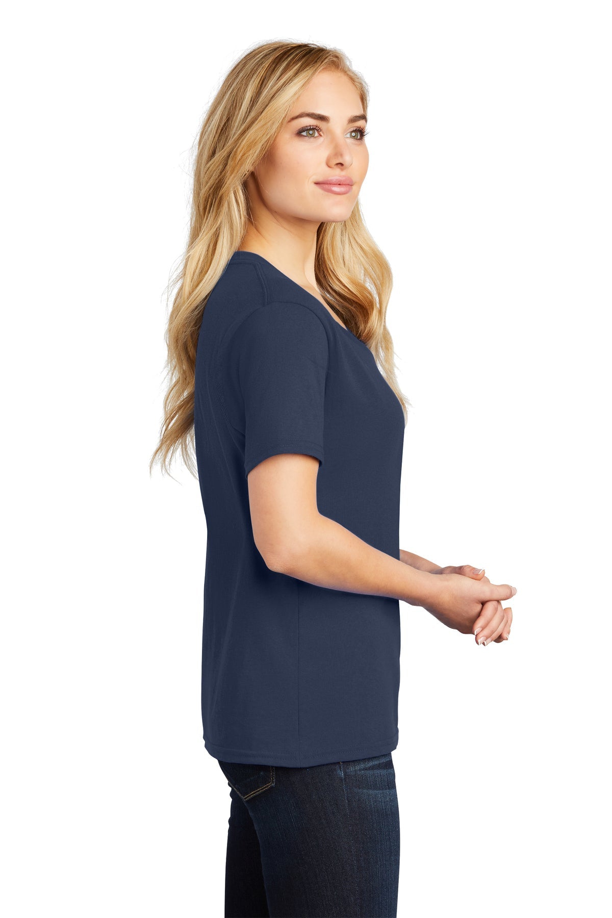 Port & Company Ladies Core Cotton V-Neck Tee