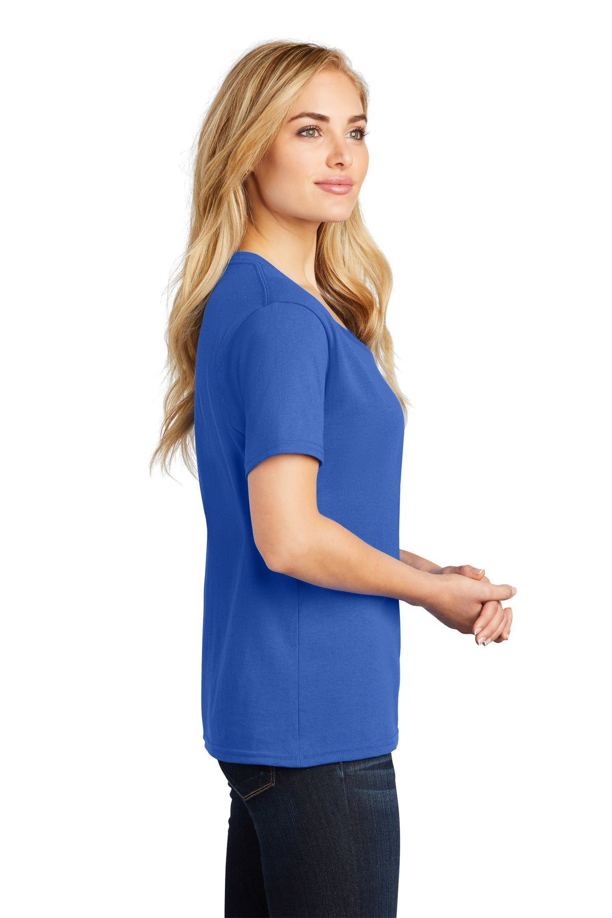Port & Company Ladies Core Cotton V-Neck Tee