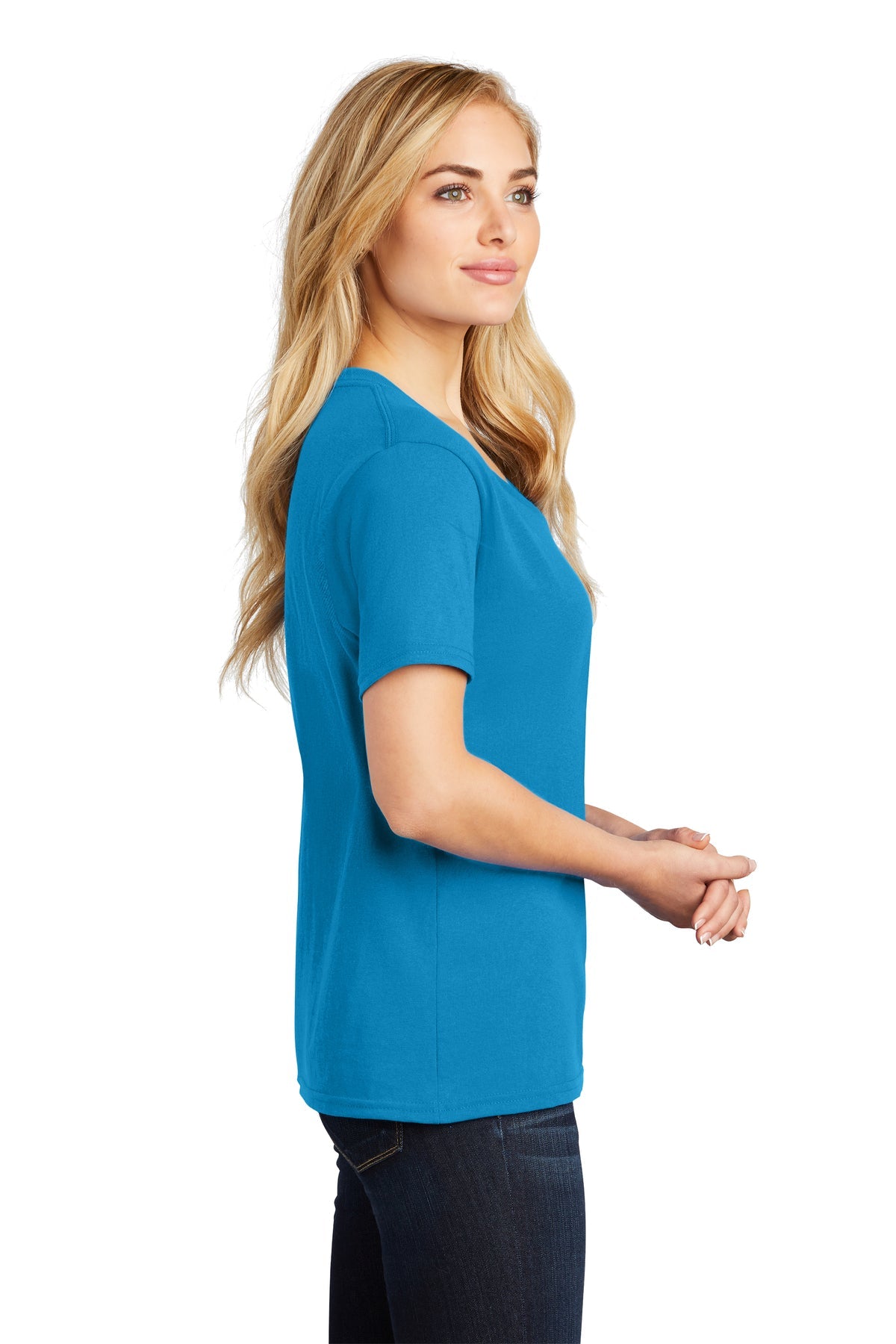 Port & Company Ladies Core Cotton V-Neck Tee