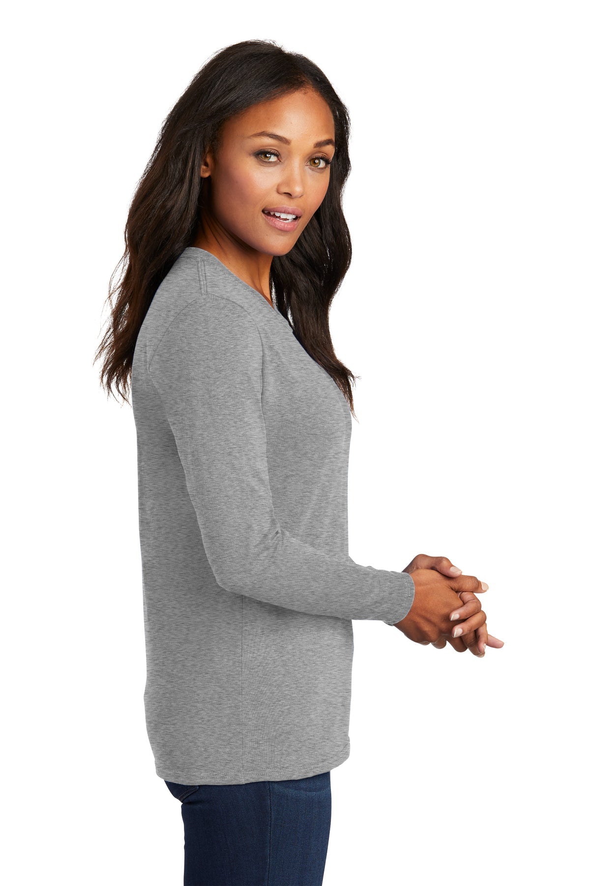 Port & Company Ladies Long Sleeve Core Cotton Tee