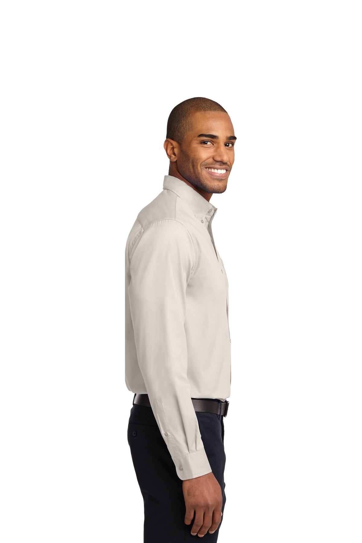 port authority_s608es _light stone/ classic navy*_company_logo_button downs