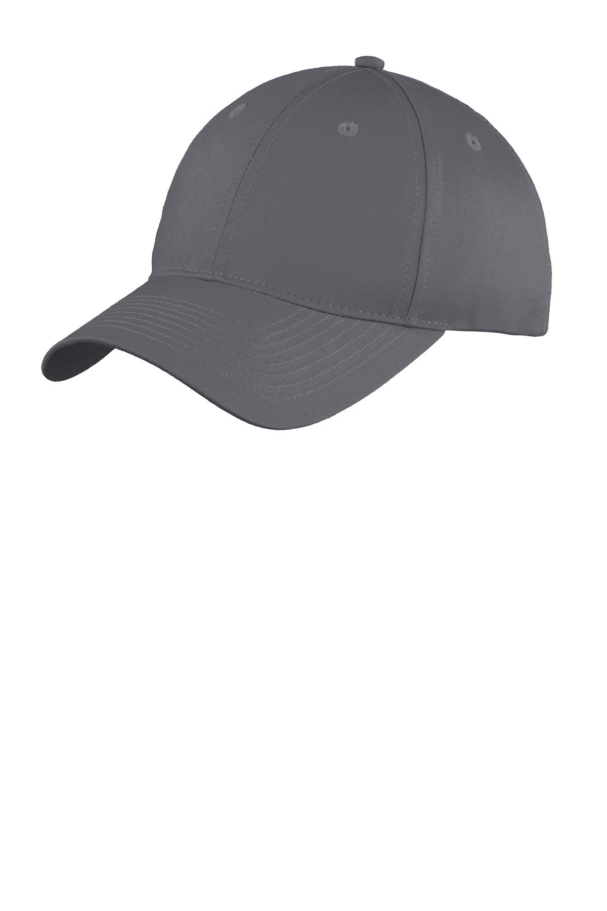Port Authority Six Panel Twill Branded Caps, Charcoal