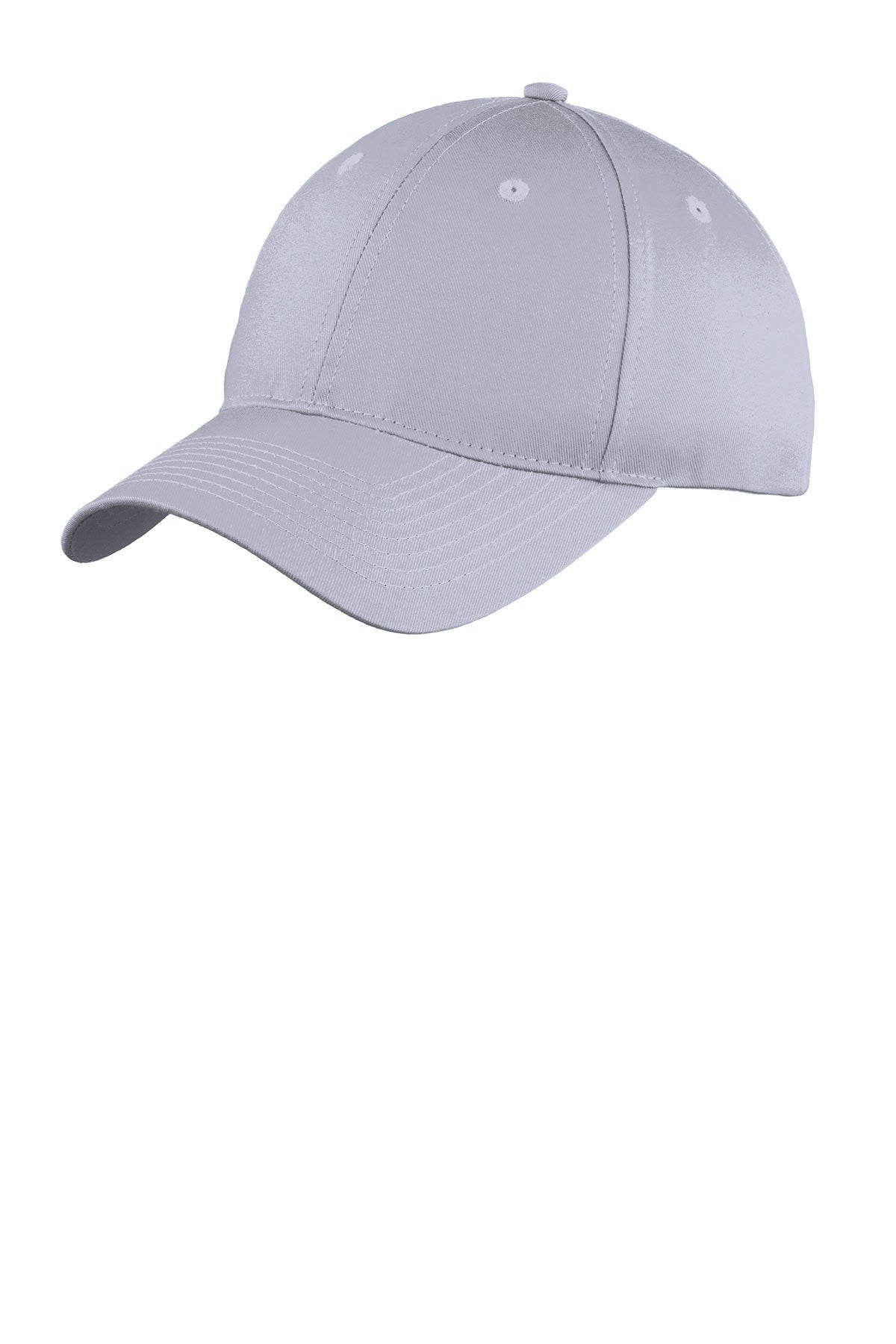 Port Authority Six Panel Twill Customized Caps, Silver