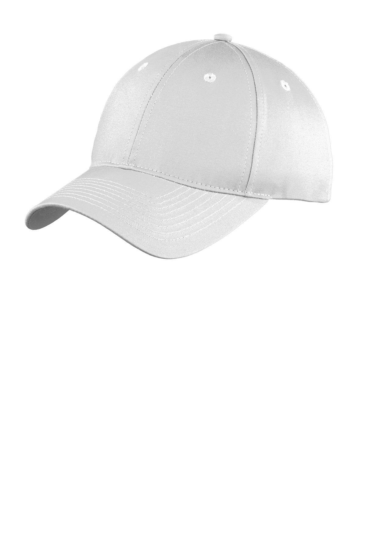 Port Authority Six Panel Twill Customized Caps, White
