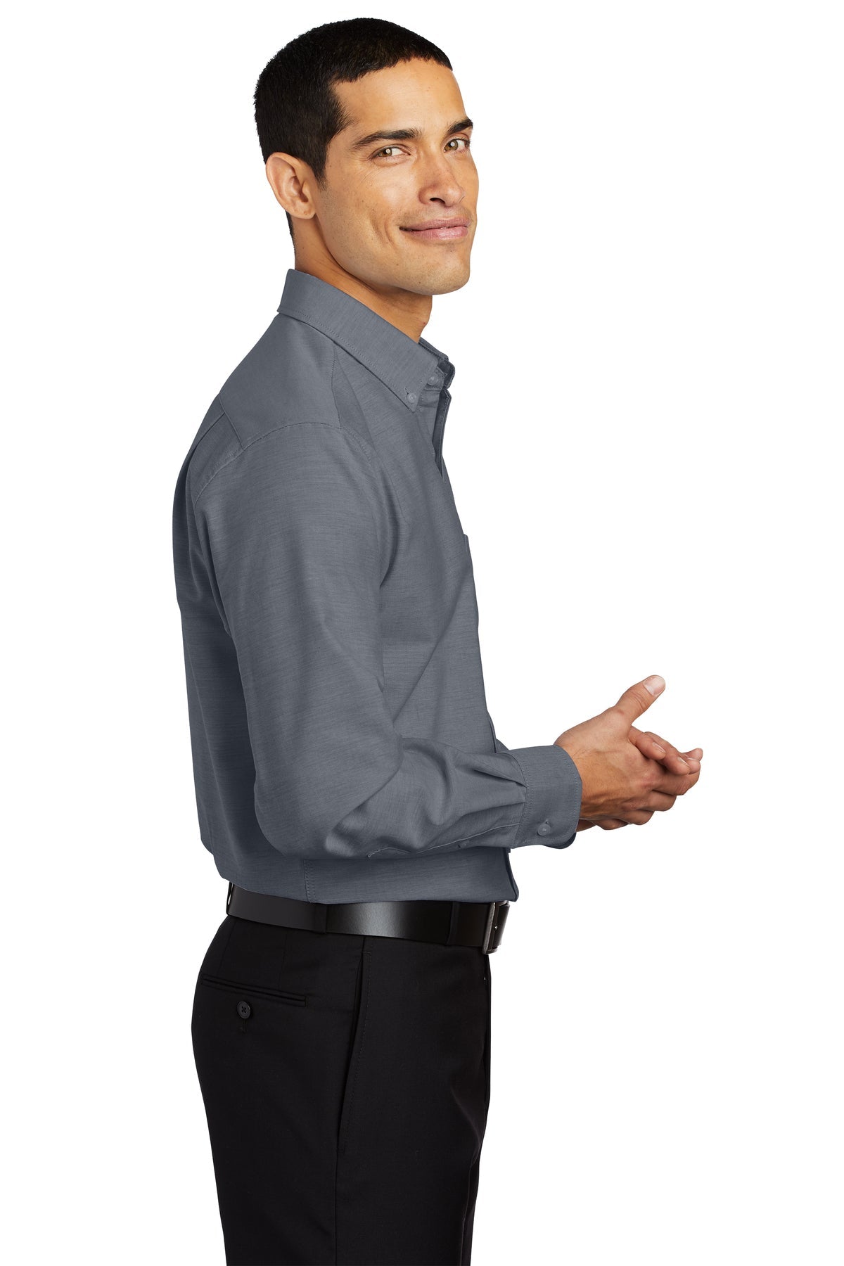 port authority_s658 _black_company_logo_button downs