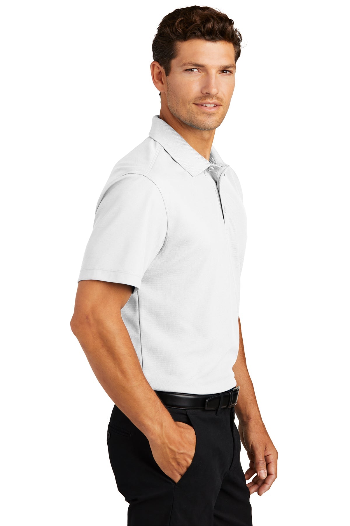 Port Authority Dry Zone Customized Grid Polos, White [Osage LLC]