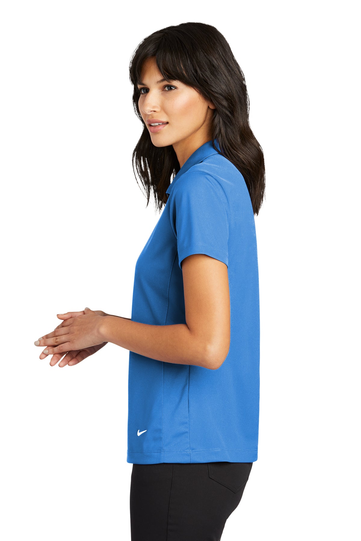 Nike Ladies Dri-FIT Vertical Mesh Customized Polos, Brisk Blue [Executive Construction]