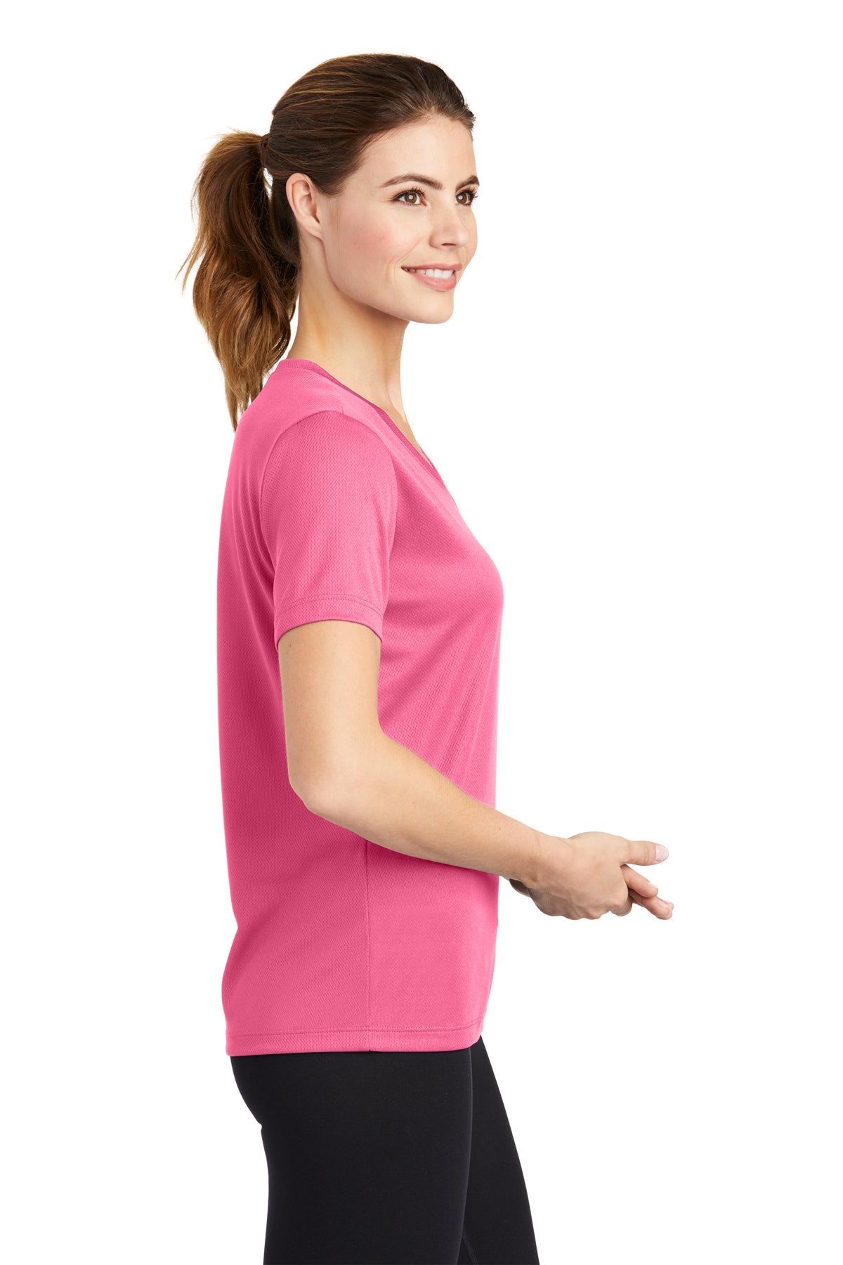 Sport-Tek Ladies PosiCharge RacerMesh V-Neck Tee