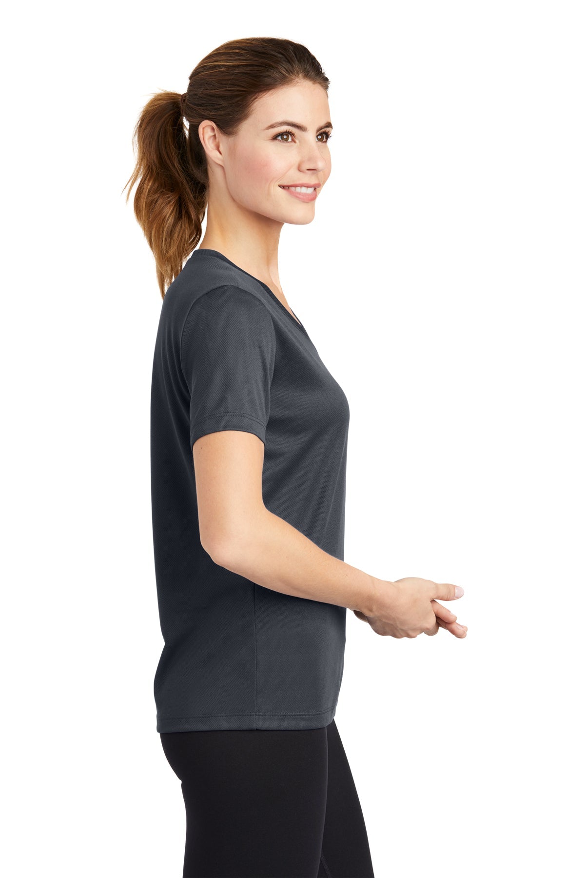Sport-Tek Ladies PosiCharge RacerMesh V-Neck Tee