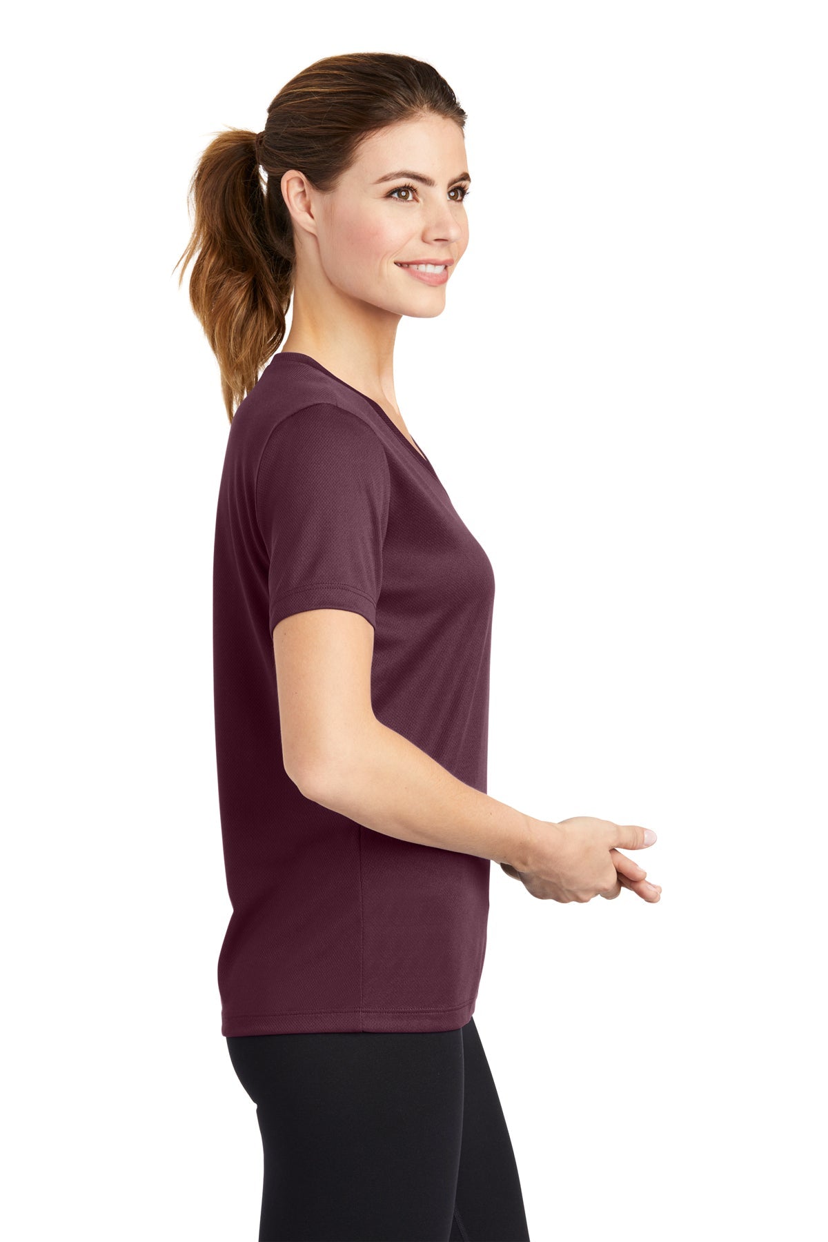 Sport-Tek Ladies PosiCharge RacerMesh V-Neck Tee