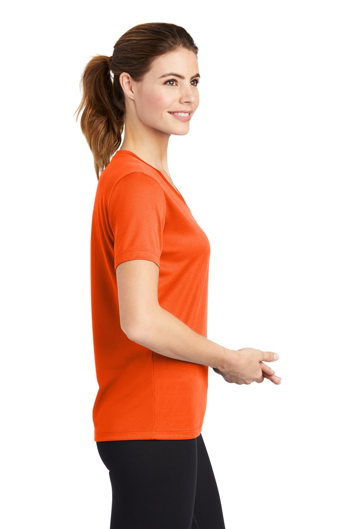 Sport-Tek Ladies PosiCharge RacerMesh V-Neck Tee