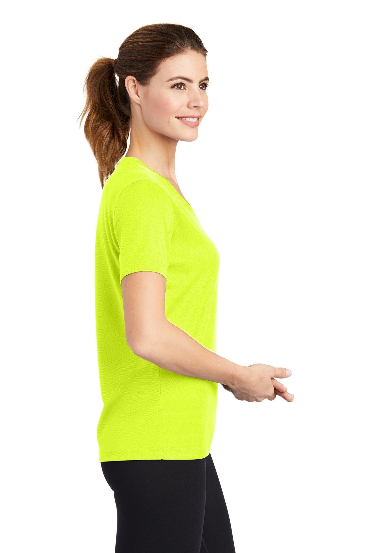 Sport-Tek Ladies PosiCharge RacerMesh V-Neck Tee