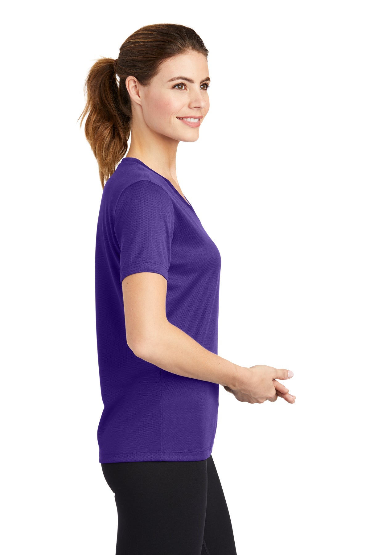 Sport-Tek Ladies PosiCharge RacerMesh V-Neck Tee