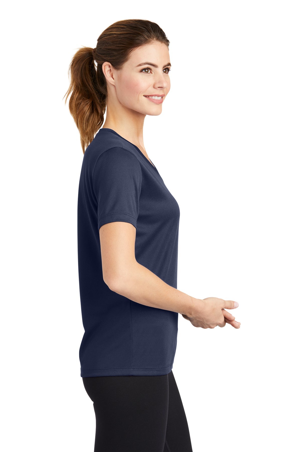 Sport-Tek Ladies PosiCharge RacerMesh V-Neck Tee