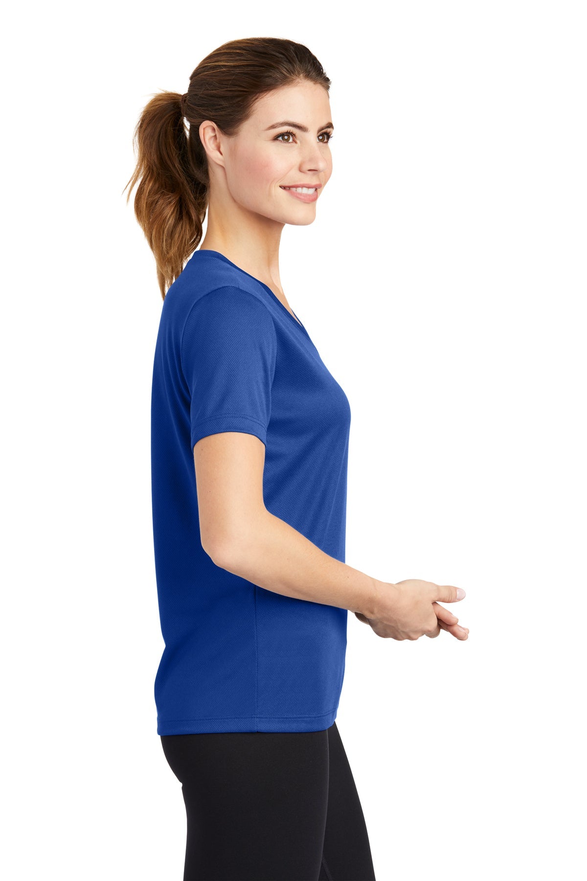 Sport-Tek Ladies PosiCharge RacerMesh V-Neck Tee