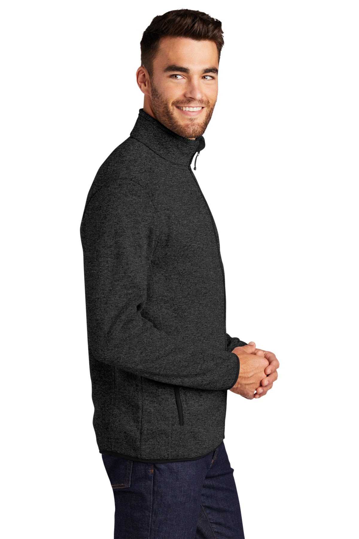 port authority_f232 _black heather_company_logo_jackets