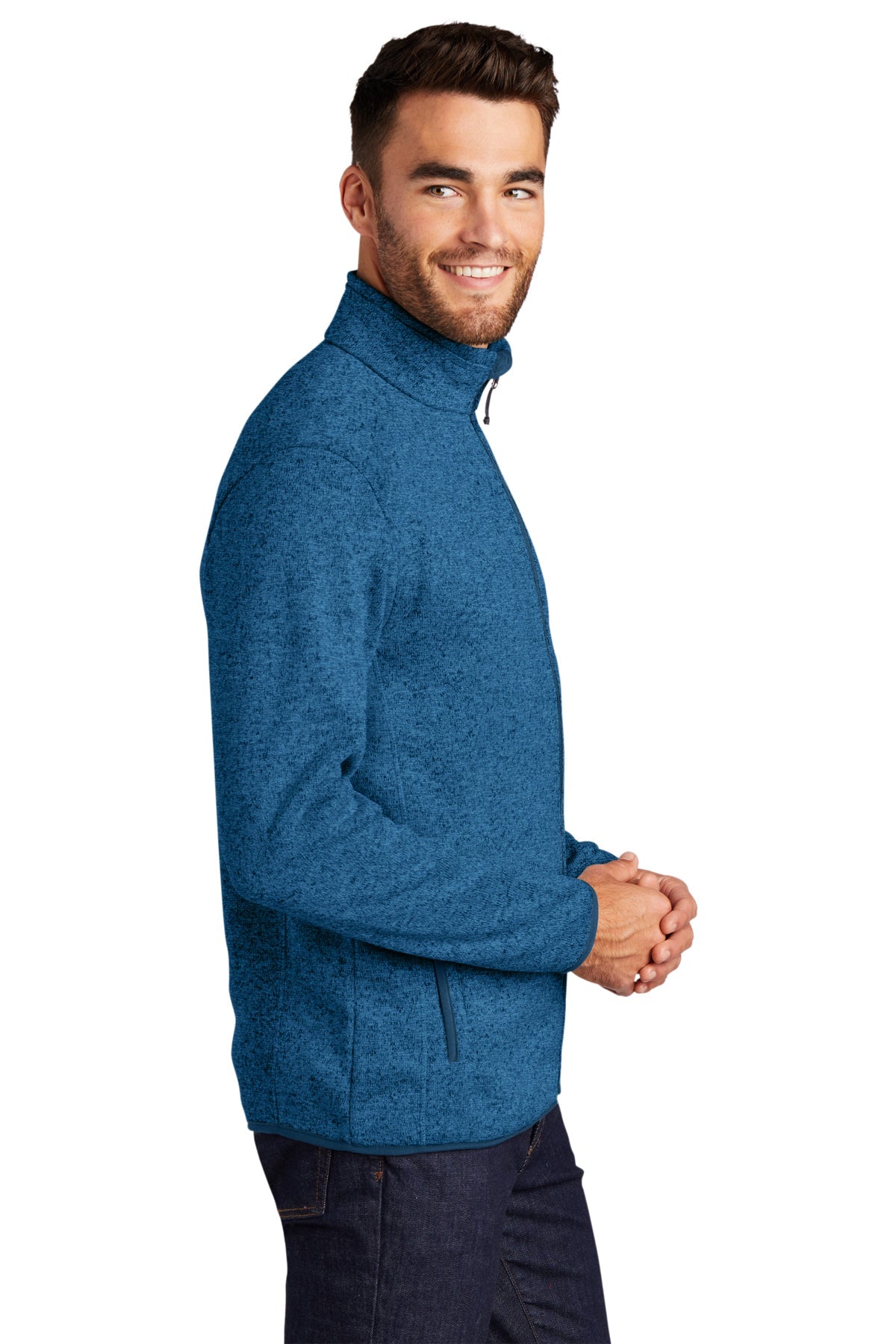 port authority_f232 _medium blue heather_company_logo_jackets