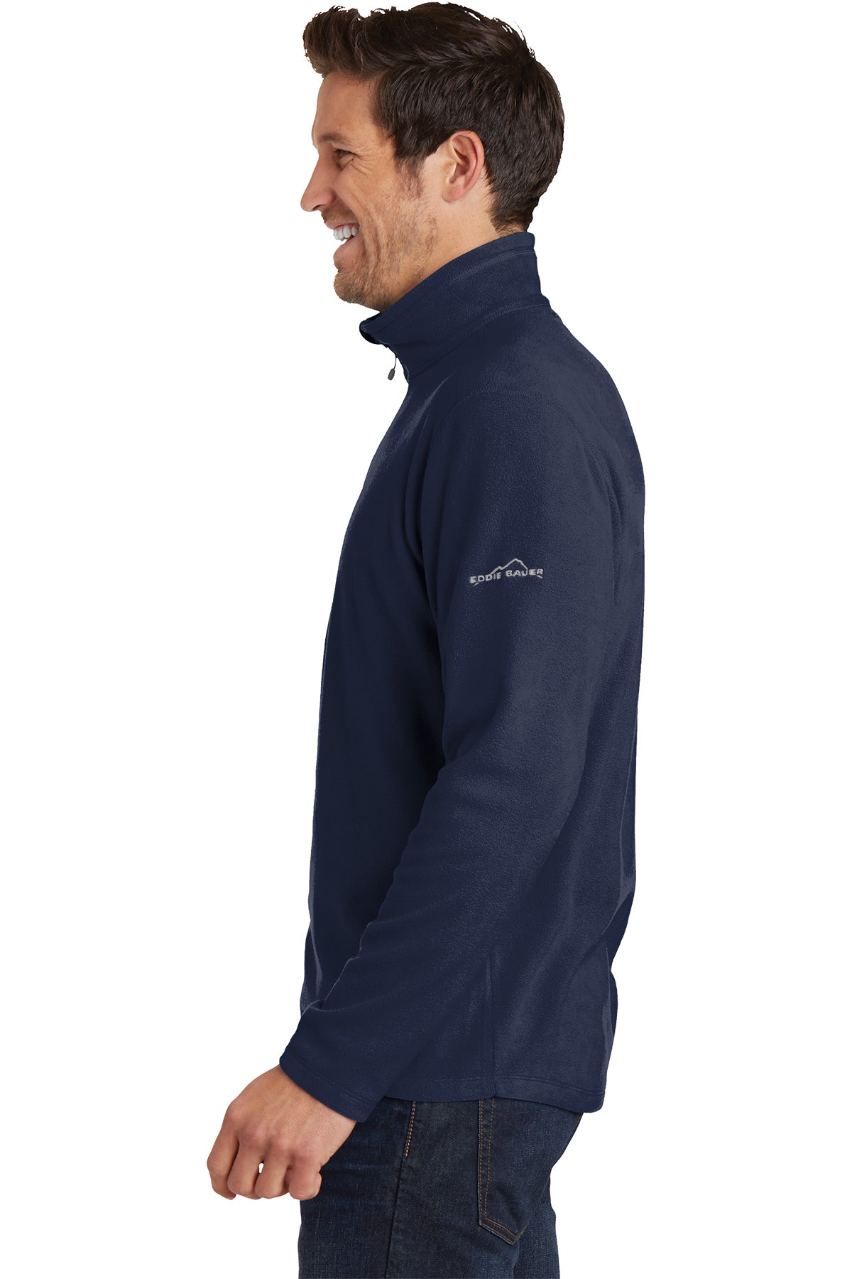 Eddie Bauer 1/2-Zip Custom Microfleece Jackets, Navy [Dunbar]
