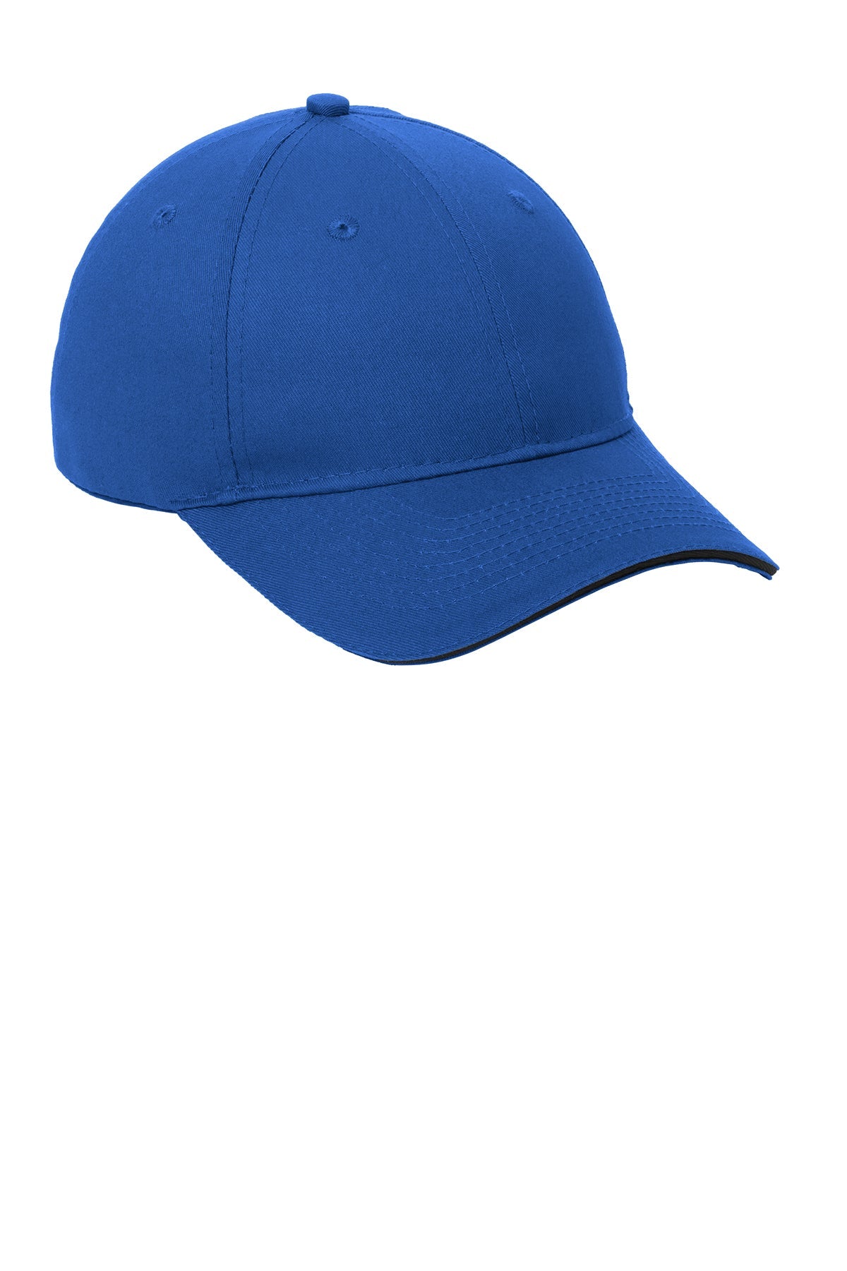 Port Authority Sandwich Bill Customized Caps, Royal/ Black