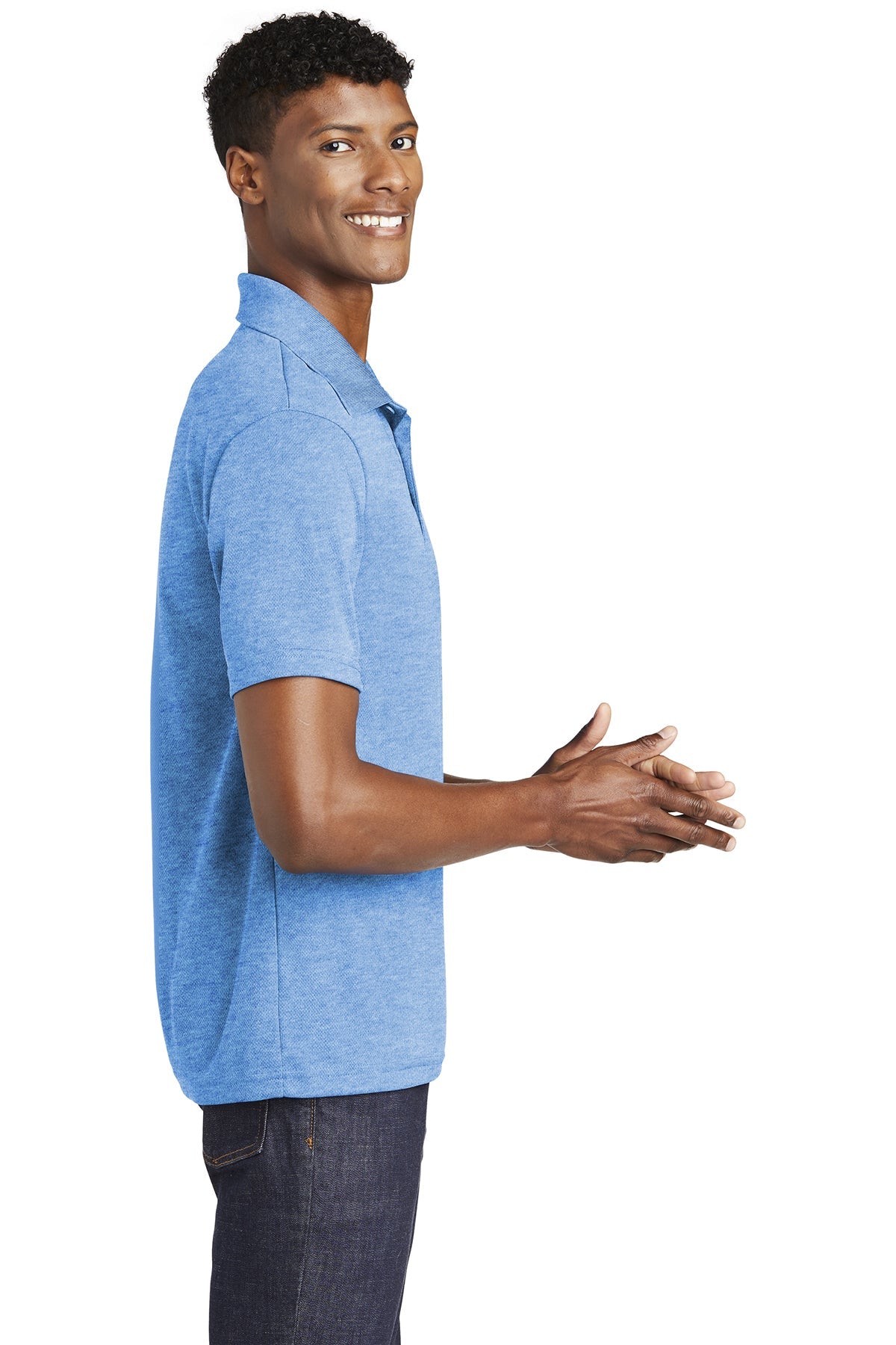 Sport-Tek PosiCharge Branded RacerMesh Polos, True Royal Heather [Fellowes Brands]